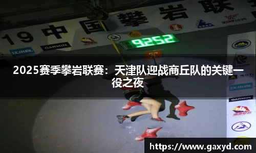 2025赛季攀岩联赛：天津队迎战商丘队的关键一役之夜