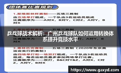 乒乓球战术解析：广州乒乓球队如何运用转换体系提升竞技水平